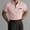 Pink, variant on Collared Graphic&nbsp;Tees Blue Short Sleeve Minimalist Button Tops Refreshing Solid Modern Polos Sky Blue,Xxl