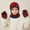 Red, variant on NAISIBABY Boys Girls Beanie Hat Scarf Gloves Set, Outdoor Comfy Knit Thickening Kids Winter Keep Warm 3 Pieces Set Navy Free Size