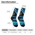 thumbnail image 2 of Hirioo Blue Viper Snake Closeup Face Pattern Adult Middle Tube Socks Breathable Sock Non-Pilling,Contrasting Color Design, 2 of 6
