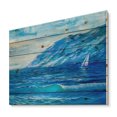 thumbnail image 2 of Designart 'Sunrise Glow On The Sea Waves II' Nautical & Coastal Print on Natural Pine Wood, 2 of 5