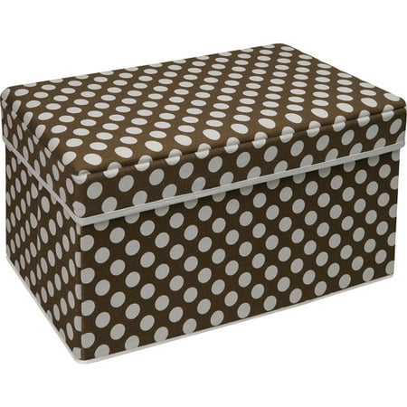 Badger Basket Polka Dot Double Folding Storage Seat (Your Choice in Color)