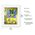 thumbnail image 2 of The French Bike - France - From an Original Watercolor Painting by Robin Wethe Altman - Fine Art Rolled Canvas Print 11in x 14in, 2 of 4