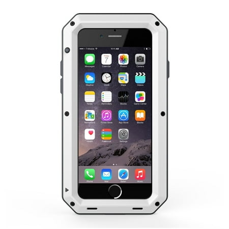Waterproof Shockproof Aluminum Glass Metal Protect Case Cover for Apple iPhone 6 Plus / 6s (Best Aluminum Iphone Case)