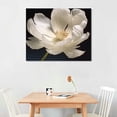 thumbnail image 2 of ARISTURING Black Bathroom Decor - White Tulip on Black Background Modern Canvas Wall Art Bathroom Decor Wall Art Black Decor Bathroom Pictures Black and White Wall Art Artwork for Home Walls Framed, 2 of 4
