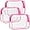 Rose Red, variant on TSA Approved Toiletry Bag 5 Pack Clear Toiletry Bags - Quart Size Travel Bag, Clear Cosmetic Makeup Bags for Women Men, Carry on Airport Airline Compliant Bag, 5 Colors