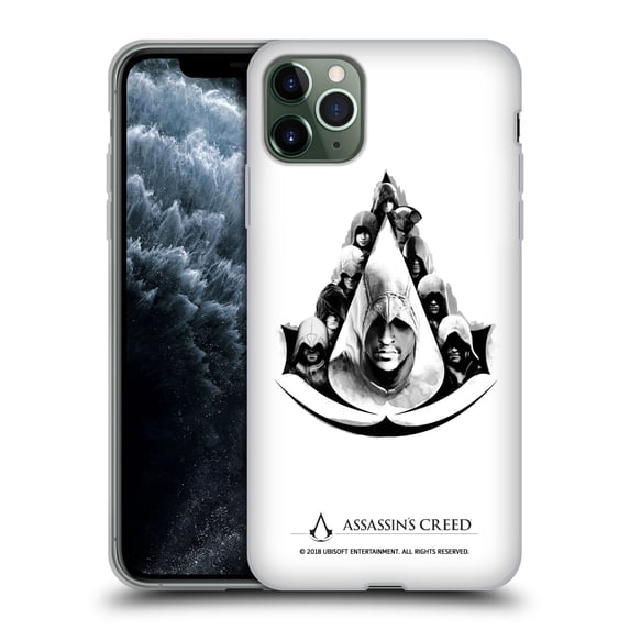 Head Case Designs Officially Licensed Assassin's Creed Legacy Logo Characters Soft Gel Case Compatible with Apple iPhone 11 Pro Max