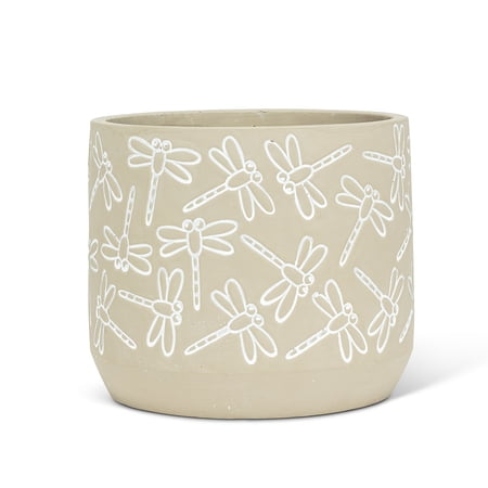 Set of 2 Large Dragonfly Deboss Planter