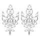 thumbnail image 2 of 2 Piezas Apliques Bordados Costura Artesanía Decoración Parches Tela Encaje Flor para Cosplay Disfraces Vestido de Boda Plata Hugo Parche Bordado, 2 of 8