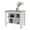 6#White + Light Oak, variant on DUOSONG Kitchen Island Kamkacht, One Cabinet, Four Open Shelves, Light Oak / White Finish Light Oak Particle Board Furniture Dining Furniture Kitchen Islands & Carts