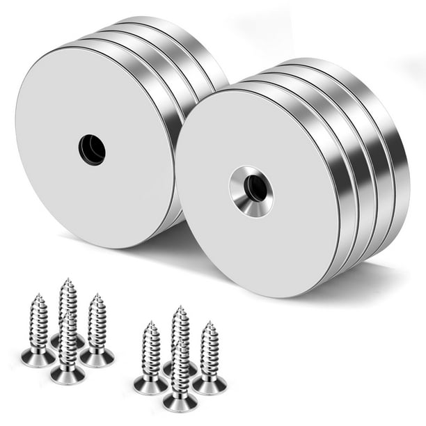 Juego de imanes DIYMAG de neodimio, paquete de 8 unidades, 4,2 cm x 0,4 cm, resistentes