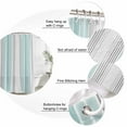 thumbnail image 6 of Aqua Gray Stripes Waterproof Fabric Shower Curtain,Minimalist Gradient Lines Aesthetic Waterproof Fabric Shower Curtain for Bathroom Curtains Bathtubs Shower Curtains with 12 Hooks Stall 48x72in, 6 of 8