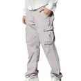 thumbnail image 3 of Momasggi Baggy Cargo Pants for Men Casual Joggers Athletic Pants Loose Straight Leg Trousers Outdoor Hiking Pants with Pockets Gray M, 3 of 8