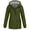 Army Green, variant on Women's Parka Jacket Mid Length Hooded Coat Zip Up Front Pockets Drawstring Casual Solid Color Windbreaker Outerwear
