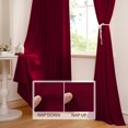 thumbnail image 4 of Cortinas térmicas de lujo Stangh de terciopelo rojo, 107 x 213 cm, 2 paneles, 4 of 9