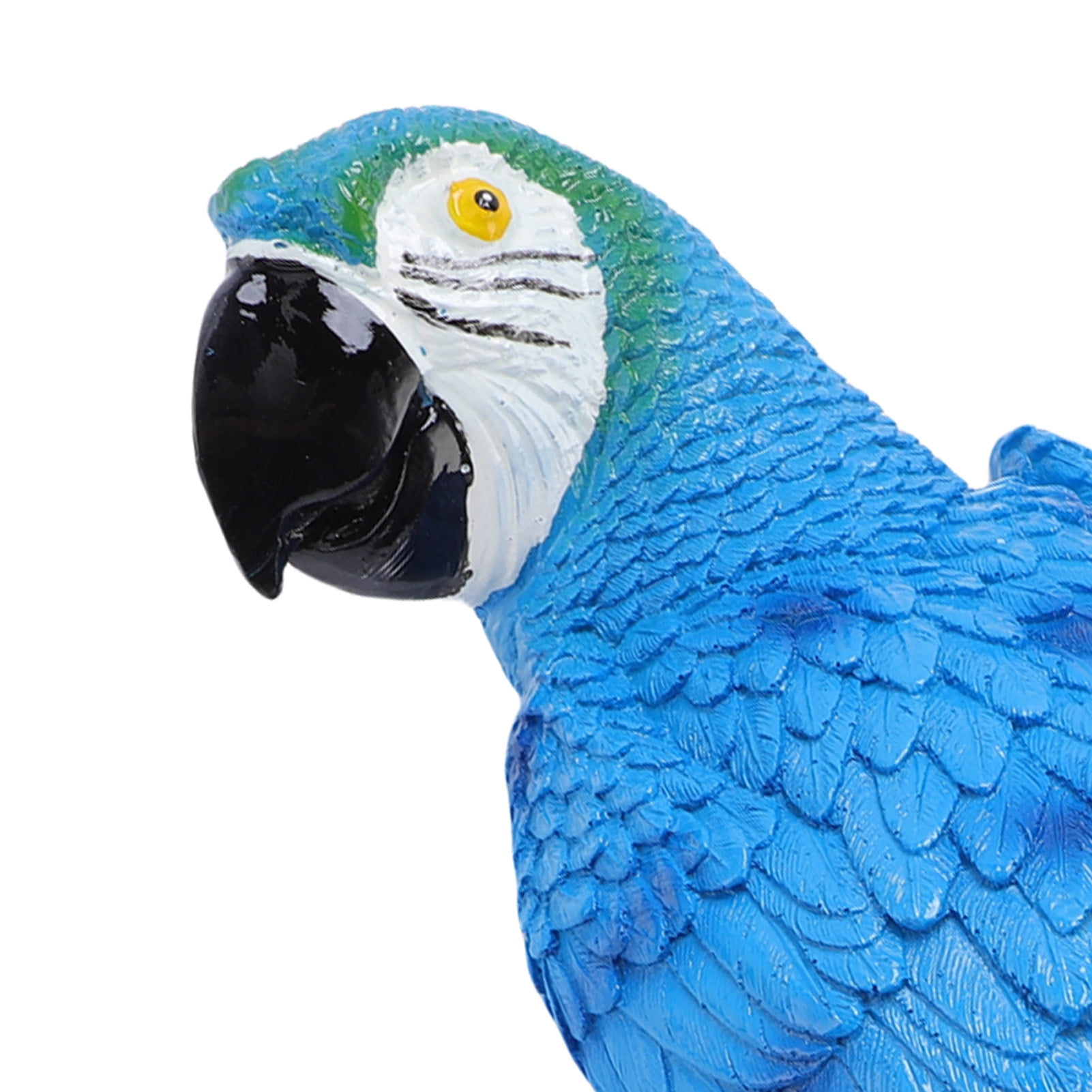 M Buder Lifelike Resin Parrot Statue Tree Hanging Wall Mount Decor for Garden Courtyard Outdoor Sculpture Bird Figurine Right Blue (13.78 inches / 35 cm) Weatherproof UV Resistant Yard Art