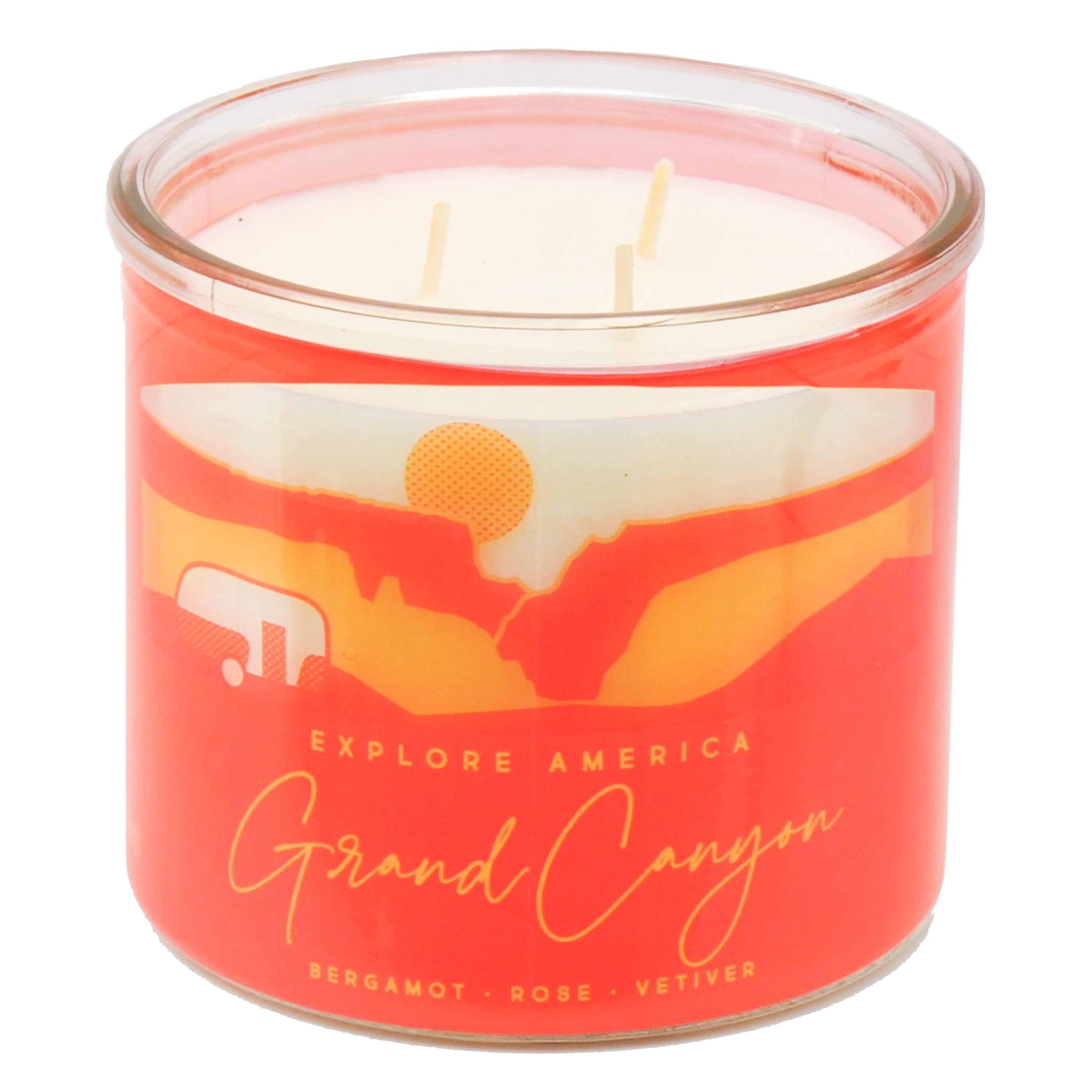 Mainstays 3-Wick 14 oz Scented Container Candles, Chicago and Grand Canyon, 2-Pack