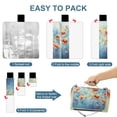 thumbnail image 4 of WYYP Flowers Blue Background Bubbles of Light Square Outdoor Picnic Mat Foldable for Camping, Park, Beach, Grass, Outdoor - Portable and Waterproof Beach Blanket for Travel, Hiking 58.3x58.3in, 4 of 6