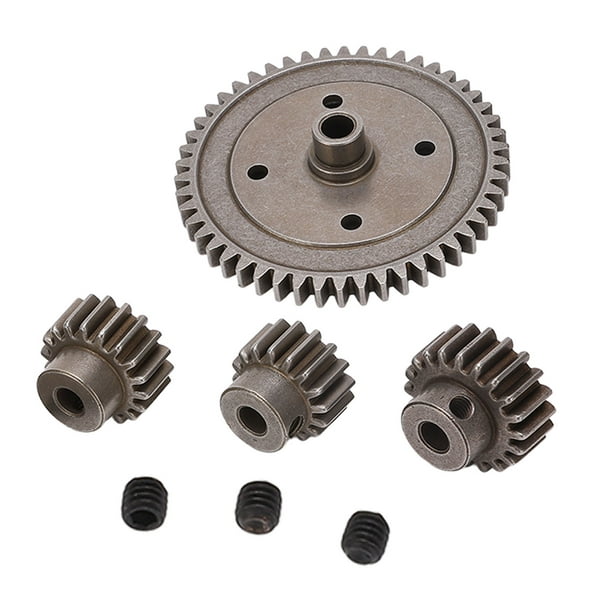 50T Spur Gear, Spur Gear Pinions Gear Set Metal Accurate Processing  Hardened Steel With Grub Screw For 1/8 RC Car 