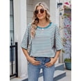thumbnail image 6 of IWEMEK Summer Tops for Women Casual Dressy Going Out T-Shirts Cute Leisure Comfy Basic Tees Half Sleeve Blouses, 6 of 7