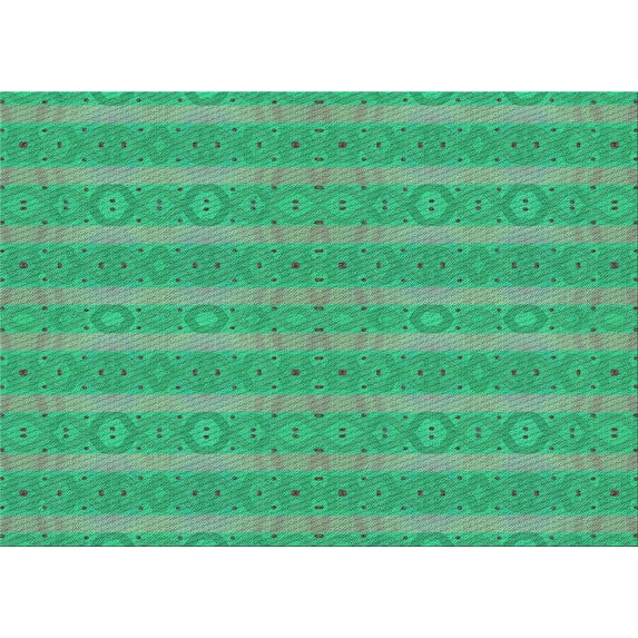 Ahgly Company Indoor Rectangle Patterned SpringGreen Area Rugs, 8' x 12'