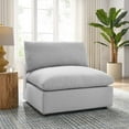 thumbnail image 2 of Modular Sofa Middle Chair, Grey Gray, Fabric, Modern Contemporary, Living Lounge Cafe Room Hotel Lobby Hospitality, 2 of 8