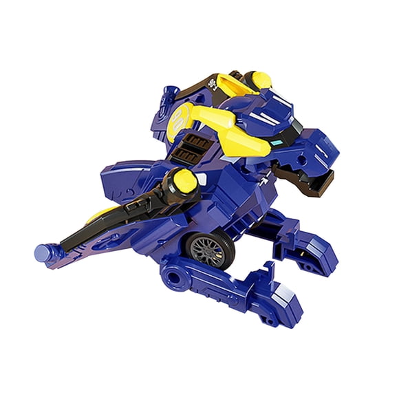Blue Push And Play Dinosaur Transforming Car Toy For Childrens Motor Skills Development