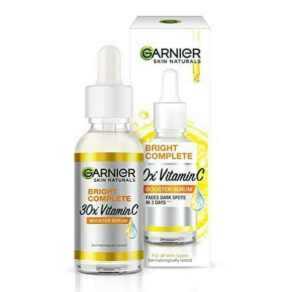 Garniers Bright Complete Vitamin C Face Serum 50ml - Get Spot-less, Bright Skin | Lightweight Formula & Non-sticky Face Serum