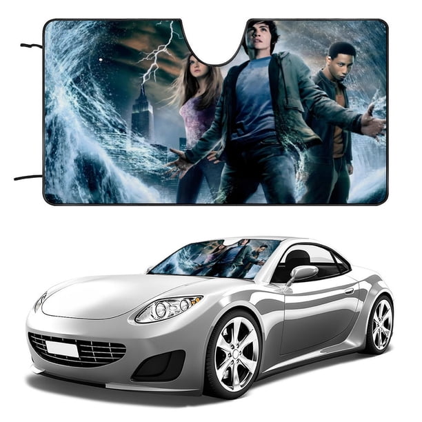 Percy Jackson Parasol para Parabrisas Delantero Protector Plegable, Visera Solar para Auto Bloquea Rayos UV Mantiene tu Vehículo Fresco 130cm*70cm