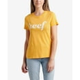thumbnail image 1 of Reef Womens Classic Fit Tees - Roselle (Gold, Small), 1 of 3