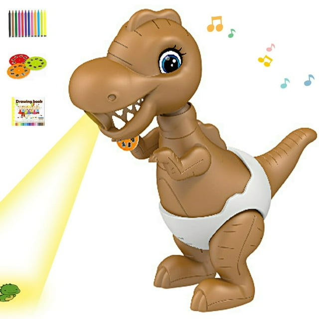 Dinosaur Projection Painting Toy ABS Electric Simulation Dinosaur Battery Powered Educational Projec Dinosaur Projection Painting Toy