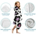 thumbnail image 7 of White and Pink Of Leopard Print Hooded Bath Towel，50"x30" for Ages 3 To 12 Kids, Quick Dry Lightweight Soft Microfiber Hood Beach Towel Cover Up for Kids, 7 of 7