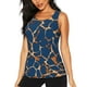 thumbnail image 1 of Fotbe Giraffe Skin Blusas Sin Mangas para Mujer – Estilo Casual, Corte Suelto, Slim-Fit, Cuello Redondo Deportivo, Tops de Verano para Gimnasio y Yoga-Large, 1 of 7