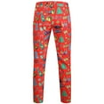 thumbnail image 4 of Hfolob Pants For Men Mens Fashion Casual Christmas Printed Button Zipper Suit Pants Outdoor Pants, 4 of 9