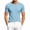 Crew#Sky Blue, variant on Fanshiluo Men's Crew Neck Pocket Solid Color Short Sleeve T-Shirt,L,Big and Tall Men