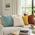 thumbnail image 4 of decorUhome Pack of 2 Throw Pillow Covers 12x20, Soft Plush Faux Wool Couch Pillow Covers, Mustard Yellow (Pillow Cover Only, No Inserts Included), 4 of 10