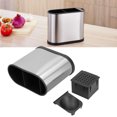 thumbnail image 1 of LHCER Draineur de Couverts, Draineur de Couverts en Acier Inoxydable Baguettes Conteneur de Stockage de Cuisine Rack Boîte de Rangement, Outil de Cuisine, 1 of 8