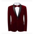 thumbnail image 1 of Mens Velvet Blazer Slim Fit Solid Blazer Sport Coat, 1 of 5