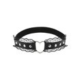 thumbnail image 4 of Woman Fun Decorative Belt Peach Heart Hole Lace Mesh Leg Belt, 4 of 8