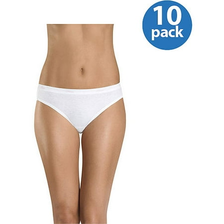 Hanes Women's Cotton Bikini Panties, 10-Pack