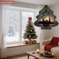 thumbnail image 4 of Metal Hanging Christmas Tree-Shaped Wind Decorations - Elegant Garden Spinners with Skyline and Fireworks Design for Yard Decor, 4 of 7