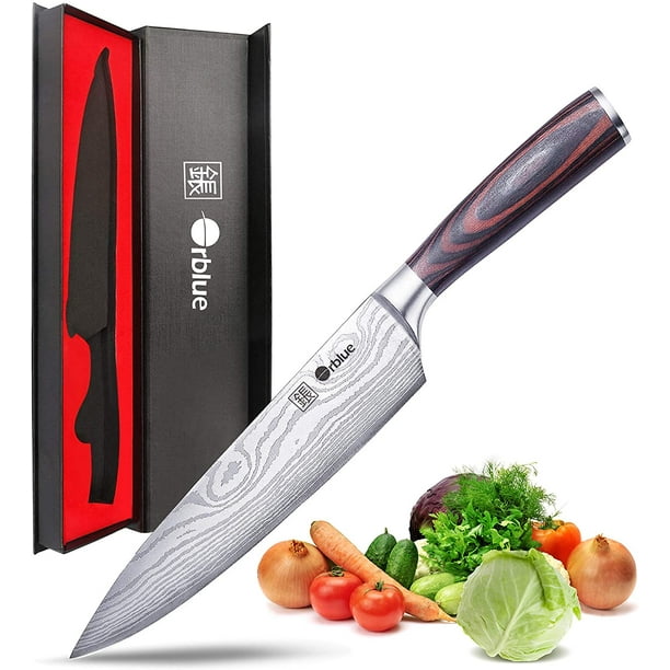 Orblue Chef Knife, 8Inch High Carbon German Stainless Steel Chef's and