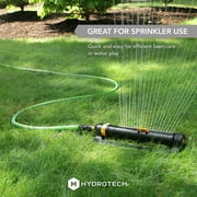 HydroTech FlatJacket 5/8 x 50ft Flexible Garden Hose– Kink-Free, Lightweight, Burst-Proof