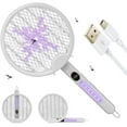 thumbnail image 5 of Fly Killer Mosquito Swatter Racket Wasp Rechargeable Bug Zapper Hands-Free Electronic Mosquito Killer Indoor Outdoor,1PCS(Gray), 5 of 7