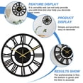 thumbnail image 4 of Wall Clock Silent Non Ticking Clock Acrylic Wall Round Black Clock Home Clock Decor, 4 of 8
