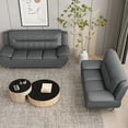 thumbnail image 2 of Uspridefurniture Sanuel Faux Leather Pillow Top 2Pcs Living Room Sets, Gray, 2 of 6