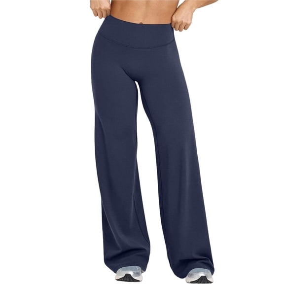 Leggings de entrenamiento for mujer, pantalones de Yoga sin costuras, de pierna ancha, acampanados, de cintura alta, suaves, sin costura frontal, gimnasio, Control de barriga