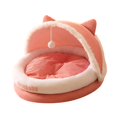 thumbnail image 3 of Fzaqwen Cat Bed for Indoor Cats Semi Closed Dog Cat Nest Cat Cradle Cozy Small Cave with Pink L, 3 of 8