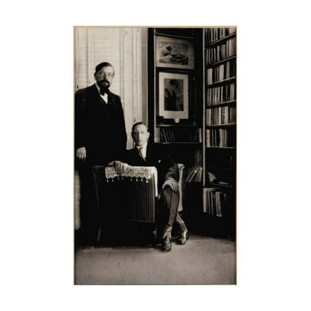 Portrait of Igor Stravinsky and Claude Debussy at the Time of the Diaghilev Ballets 'Jeux' and… Print Wall Art By Erik (Best Portraits Of All Time)