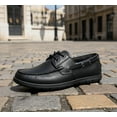thumbnail image 2 of Adolfo Stanley Men's Casual Moc-Toe Loafer -Comfortable Slip-On Boat Shoes-Black -Size 11, 2 of 4