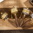 thumbnail image 3 of AOOOWER Tibetan Special Crafts Prayer Wheel Metal Hand Cranking Carvings Prayer Wheel Crafts Buddhist Gift, 3 of 11